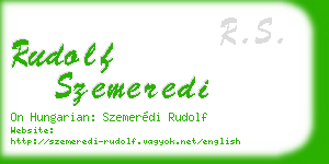 rudolf szemeredi business card